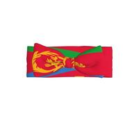 Eritrean flag Adorable Baby Bow Headband Soft and Stretchy Infant Hair Accessory for 0-6 Months Baby Showers soft skin-friendly elastic