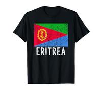 Eritrean Flag Distressed Eritrea African Men Women Kids T-Shirt