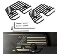 Erivis 2PCS Sun Visor Repair Kit for Jeep Wrangler JK 2018 JL 2018-2023 Gladiator 2020-2023 Accessories, Stars and Stripes Aluminum Sun Visor Fix Replacement Fixes Sagging and Loose (Black Flag)