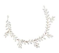 ERJGIKL Artificial Pearl Hairband Women Headbands Hair Jewelry Wedding Accessories For Pearl Rhinestone Bride Tiara(Orange)