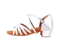 ERJGIKL Latin Dance Shoes for Women Dance Shoes for Girls Latin Shoes Modern Latin Tango Latin Salsa Sandals, White, 25(17.5cm)