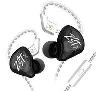erjigo KZ ZST X in-Ear Monitors, Upgraded Dynamic Hybrid Dual Driver ZSTX Earphones, HiFi Stereo IEM Wired Earbuds/Headphones with Detachable Cable for Musician Audiophile (with Mic, Black)
