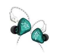 erjigo KZ ZST X in-Ear Monitors, Upgraded Dynamic Hybrid Dual Driver ZSTX Earphones, HiFi Stereo IEM Wired Earbuds/Headphones with Detachable Cable for Musician Audiophile (without Mic, Cyan)