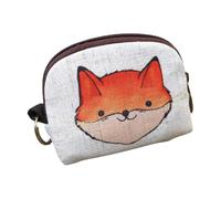 ERJUR Cute Coin Purse Pouch Handmade Cartoon Coin Purse Mini Wallet for Girls Women, Fox, Coin Pouch With Zipper
