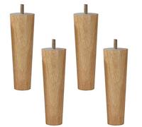 erkebspm 4 x Solid Wood Sofa Legs Conical Coffee Table Legs Replacement Furniture Legs Bed Feet for TV Cabinet Coffee Tables Ottoman Bedside Table Cupboards Clear Coated Wood Colour with M8