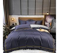 erkebspm Comfortable and Easy Care duvet cover,Bedding Set Sheet 100% Cotton Four Seasons Long Staple Cotton For Master and Guest Bedrooms (dark blue King)
