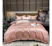 erkebspm Comfortable and Easy Care duvet cover,Bedding Set Sheet 100% Cotton Four Seasons Long Staple Cotton For Master and Guest Bedrooms (pink Single)