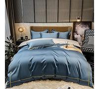 erkebspm Comfortable and Easy Care duvet cover,Bedding Set Sheet 100% Cotton Four Seasons Long Staple Cotton For Master and Guest Bedrooms (royal blue King)