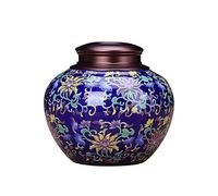 erkebspm Cremation Urn for Ashes Funeral Urn for Adult&Pet Ashes,Handmade Metal tin funeral urn,Burial Urn at Home or Cemetery,Dog,cat (Color : Red yellow blue) (Color : A)