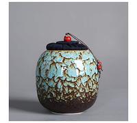 erkebspm Cremation Urn for Ashes Funeral Urn for Adult&Pet Ashes, Human Small Memorial Urns, Handmade Ceramics Keepsake, Burial Urn at Home or Cemetery, Dog, cat (Color : Blue, Green, Red) (Size : A)