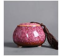 erkebspm Cremation Urn for Ashes Funeral Urn for Adult&Pet Ashes, Human Small Memorial Urns, Handmade Ceramics Keepsake, Burial Urn at Home or Cemetery, Dog, cat (Color : Blue, Green, Red) (Size : G)