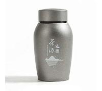 erkebspm Cremation Urn for Ashes Pet Cremation Urns For, Memorial Hall Pet Urns Ashes,Metal Sealed Jar,Cat And Dog Small Pet Souvenirs,Display At Home (5.5cm*13.8cm) (Color : Gray)