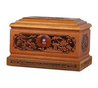 erkebspm Cremation Urn for Ashes Wooden material, moisture-proof, can store human ashes for a long time, perfect souvenir, 33.8 * 20 * 22.5cm