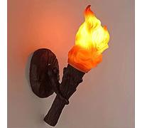 erkebspm Industrial Farmhouse Simulation Torch-Shaped Resin LED Wall Lamp Wall Sconce, Indoor Creative Antique Retro Decorative Wall Light for Restaurant Restaurant Coffee Shop Lámpara de Pared