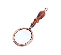 erkebspm Magnifier 10X Handheld Magnifying Glass Antique Free Lens for Reading Senior Low Vision Books Map Inspection Handcraft Hobby 225 * 88 * 30mm