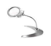 erkebspm Magnifying GTBL Handheld Magnifier 2X 6X Illuminated Desk Table Led Lamp Magnifying Glass Rechargeable Magnifier With Light Compatible with Crafts,Ho (Color : Silver, Size : 6X)