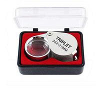 erkebspm Magnifying Mini Small 30X 21mm Metal Folding Pocket Size Portable Handheld High Magnification Glass Jewelry Loupe Identification Magnifier^ (Color : As pic4)