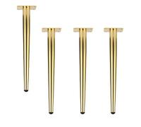 erkebspm Pack of 4 Metal Furniture Legs,Straight Tapered Coffee Table Desk Feet Sofa Legs,Iron Replacement Support Legs for TV Stand Cabinet Chair Kitchen Counter Couch,with Screws (15cm/5.