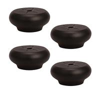 erkebspm Solid Wood Furniture Replacement Legs,Wooden Bun Feet,Round Cabinets Legs Raised Legs For Kitchen Sofas TV Cabinets Dressers Chairs Stools Bookshelves,Set of 4,with Screws (20mm/0.