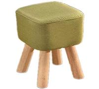 erkebspm Upholstered Footstool Foot Stool,Change Shoe Bench Comfortable Seat Home Square Wooden Legs Upholstered Seating Chair Foot Stools Multi-Function Storage Footstool