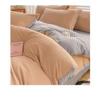 erkebspm Winter Cream Wind Duvet Cover Bedding Coral Velvet Milk Suede Thick Quilt Cover Plus Velvet Bed Sheet Set (Color : 3, Size : 150x200cm-3pcs)