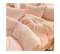 erkebspm Winter Cream Wind Duvet Cover Bedding Coral Velvet Milk Suede Thick Quilt Cover Plus Velvet Bed Sheet Set (Color : 6, Size : 220x240cm-4pcs)