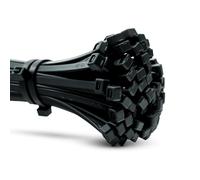 ERKO Cable Ties Black 360 x 4,8 mm 100 Pieces Chemical Resistant 51lbs Tensile Strength Professional Zip Tie Wraps