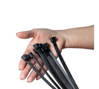 ERKO Cable Ties Black 540 x 7,6 mm 25 Pieces UV Resistant Chemical Resistant 120lbs Tensile Strength, Professional Zip Tie Wraps
