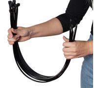 ERKO Cable Ties, Black, 540 x 7.6 mm, Pack of 100, 54 kg, Tensile Strength for Cable Management, Ultra Strong, Long, Large, Temperature Resistant, Chemical Resistance, Durable