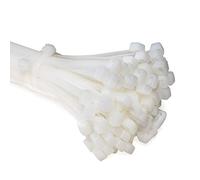 ERKO Cable Ties Clear 360 x 4,8 mm 100 Pieces Chemical Resistant 51lbs Tensile Strength, Professional White Zip Tie Wraps, Strong