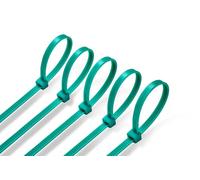 ERKO Cable Ties Green 200 x 3,6 mm 100 Pieces Chemical Resistant 40lbs Tensile Strength, Professional Zip Tie Wraps, Garden Cable Managment