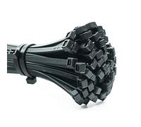 ERKO Cable Ties Heavy Duty Black 300 x 7,6 mm 100 Pieces 120lbs Tensile Strength, Zip Tie Wraps, Strong, Chemical Resistant