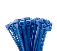 ERKO Cable Ties Metal detectable Blue 8 inch 200 x 3.6 mm 100 Pieces UV-Resistant, Perfect for Food and Pharmaceutical Industries, Metal-containing Material, Premium, UL 94-V2