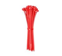 ERKO Cable Ties Red 200 x 3.6 mm 100 Pieces, for Decoration, Organization, Craft Projects, for Indoor and Outdoor use, Short, 7.87 x 0.14 in