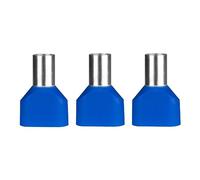 ERKO Double Cable terminals, Conductor Cross Section 16 mm², Length 14 mm 100 pieces, Professional Cable terminals Made of Galvanized Copper with Polyamide Insulation