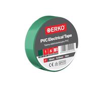 ERKO Electrical Insulation Tape Green 0.6in x 33ft PVC Wiring Repair, Flexible with Strong Adhesive Force, Chemical Resistant (15mm x 10m)