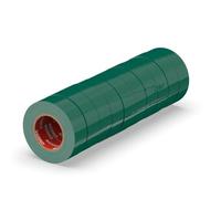ERKO Electrical Insulation Tape Green 10 Pack 0.6in x 33ft PVC Electrical Wiring Repair, Flexible, Strong Adhesion, Chemical Resistant, Universal (15mm x 10m)