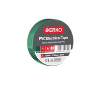 ERKO Electrical Insulation Tape Green 3/4in x 66ft PVC Electrical Wiring Repair, Flexible, Strong Adhesion, Chemical Resistant, Universal (19mm x 20m)