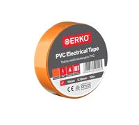 ERKO Electrical Insulation Tape Orange 0.6in x 33ft PVC Wiring Repair, Flexible with Strong Adhesive Force, Chemical Resistant (15mm x 10m)