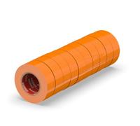 ERKO Electrical Insulation Tape Orange 10 Pack 0.6in x 33ft PVC Electrical Wiring Repair, Flexible, Strong Adhesion, Chemical Resistant, Universal (15mm x 10m)