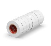 ERKO Electrical Insulation Tape White 8 Pack 3/4in x 66ft PVC Electrical Wiring Repair, Flexible, Strong Adhesion, Chemical Resistant, Universal (19mm x 20m)