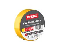 ERKO Electrical Insulation Tape Yellow 0.6in x 33ft PVC Electrical Wiring Repair, Flexible, Strong Adhesion, Chemical Resistant, Universal (15mm x 10m)