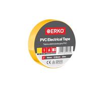 ERKO Electrical Insulation Tape Yellow 3/4in x 66ft PVC Wiring Repair, Flexible with Strong Adhesive Force, Chemical Resistant (19mm x 20m)