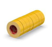 ERKO Electrical Insulation Tape Yellow 8 Pack 3/4in x 66ft PVC Electrical Wiring Repair, Flexible, Strong Adhesion, Chemical Resistant, Universal (19mm x 20m)