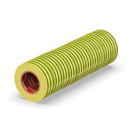 ERKO Electrical Insulation Tape Yellow-Green 10 Pack 0.6in x 33ft PVC Electrical Wiring Repair, Flexible, Strong Adhesion, Chemical Resistant, Universal (15mm x 10m)