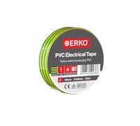 ERKO Electrical Insulation Tape Yellow-Green 3/4in x 66ft PVC Electrical Wiring Repair, Flexible, Strong Adhesion, Chemical Resistant, Universal (19mm x 20m)