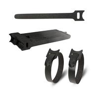 ERKO Velcro Cable Ties Black Small 150 x 10 mm 100 Pieces, Professional Cable Ties with Velcro Fastener for Home Office Garden and Cable Management, reclosable