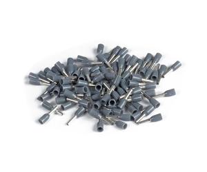 ERKO Wire End Ferrules, Wire Cross Section 0.14 mm², Length 8 mm 100 pieces Professional Cable Lugs Made of Galvanised Copper with Polyamide Insulation, Cable Connector for Electricians
