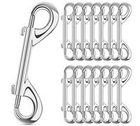 ERKOON 15 Pack Double Ended Bolt Snap Hooks Extra Large 4.7inch Zinc Alloy Mental Clips Heavy-Duty Trigger Snaps for Horse Tack Water Bucket Feed Bucket Dog Leash Horse Pet Sling, 220LBS Load Capacity