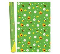 ERKOON Beeswax Food Wrap, Reusable Food Paper Sheets, 32x100cm Organic Bees Wax Cheese Bread Sandwich Wrappers, Biodegradable Zero Waste Plastic Free, for Food Storage